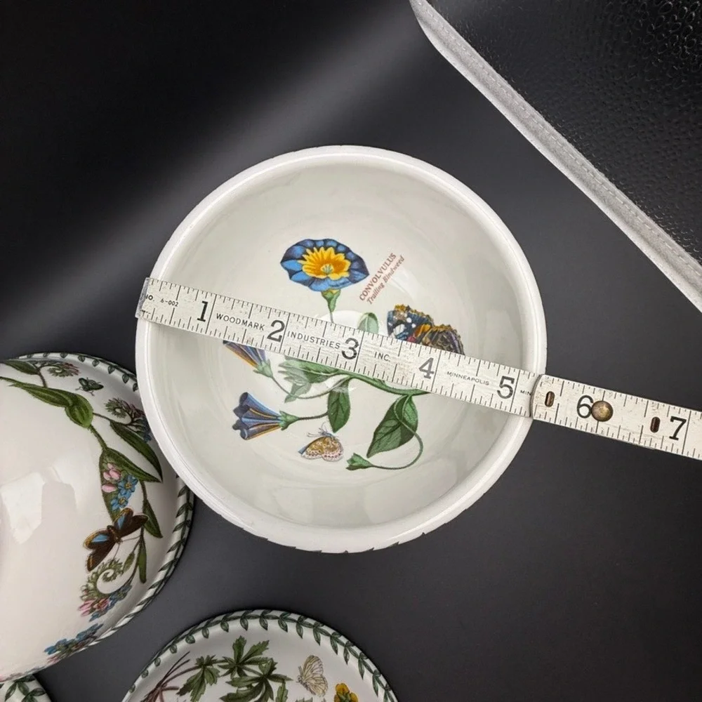 Portmeirion Botanic Garden Stacking Bowls Set of 4 Cereal Dessert Oatmeal 5.5in